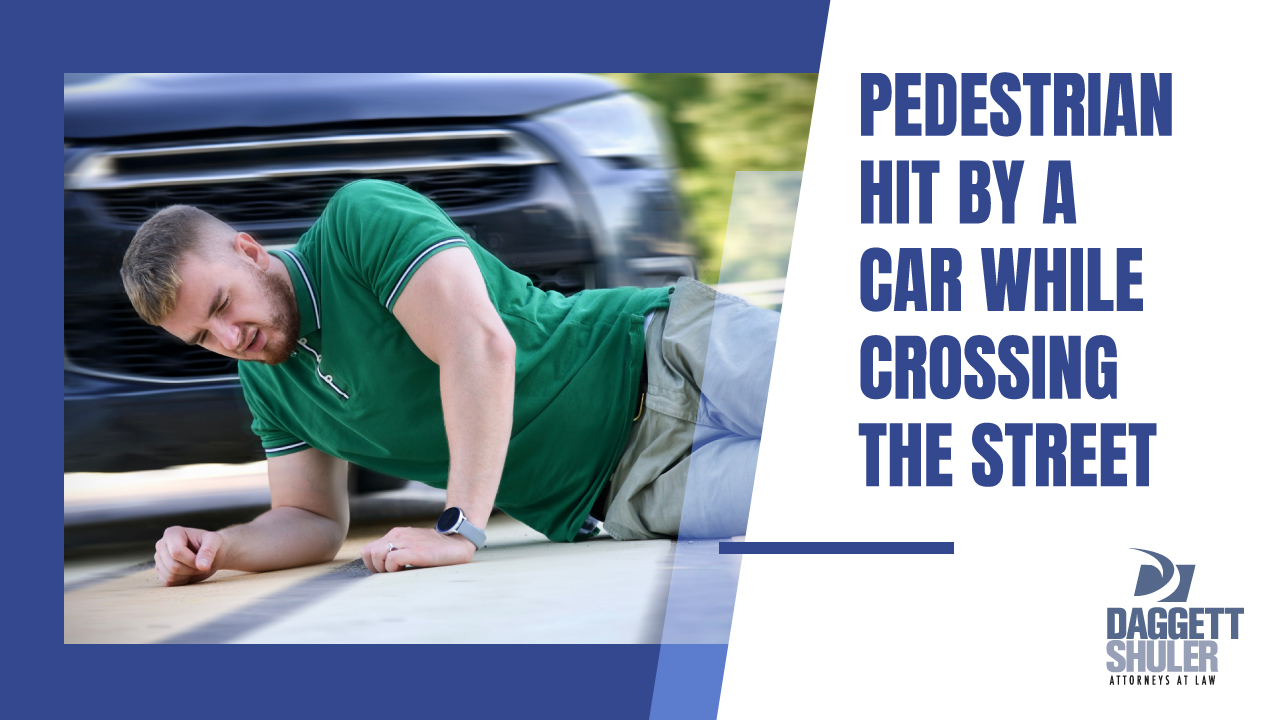 Pedestrian Hit By A Car While Crossing The Street